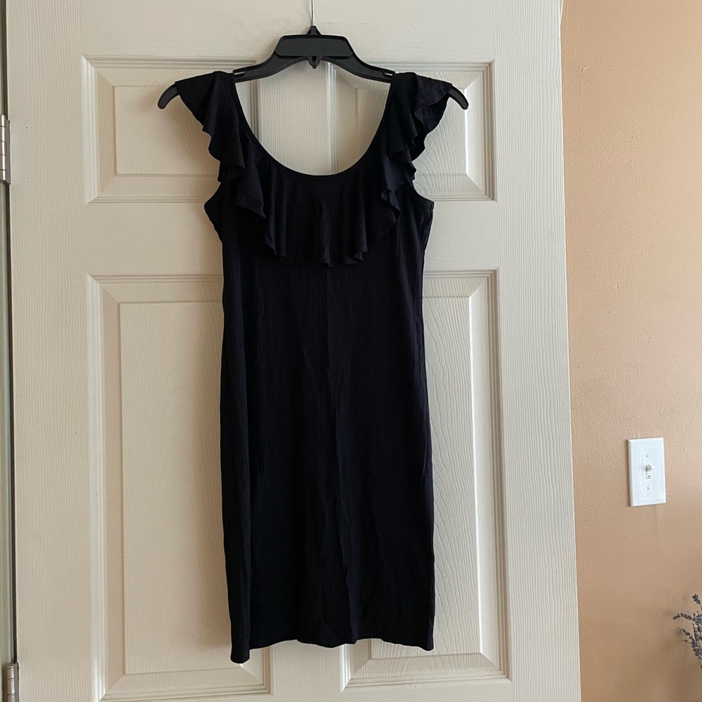 Billabong Black Ruffle Coverup Dress